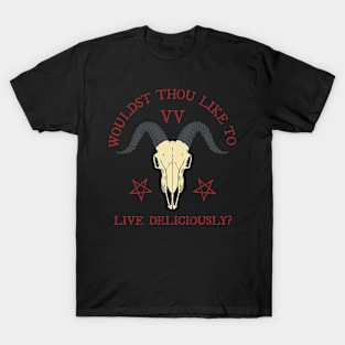 Live Deliciously - Goat Skull T-Shirt